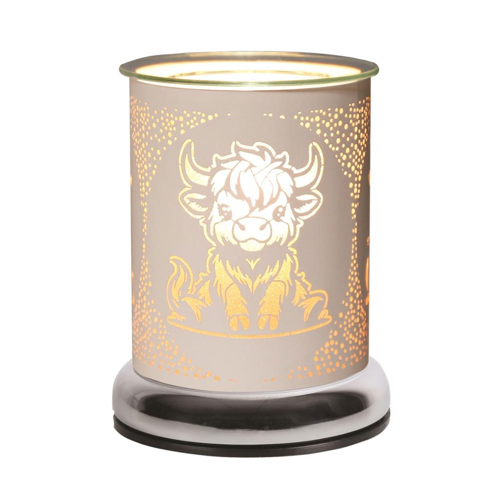 Aroma White Highland Cow Touch Electric Wax Melt Warmer £21.59